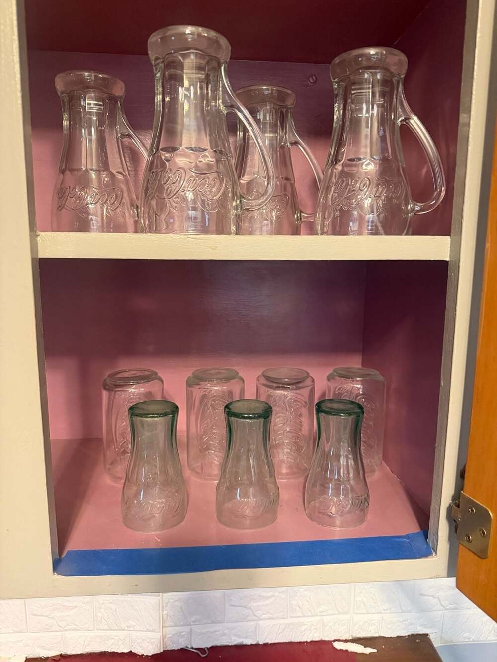 Vintage Coca-Cola Embossed Glassware Set - 11 pieces